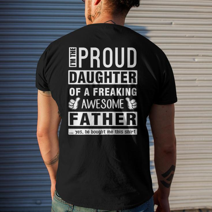 Womens Im The Proud Daughter Of A Freaking Awesome Father Men's Back Print T-shirt Gifts for Him