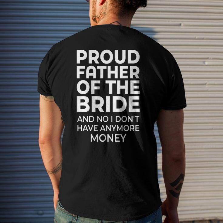 Mens Proud Father Of The Bride - Wedding Marriage Bride Dad Men's Back Print T-shirt Gifts for Him