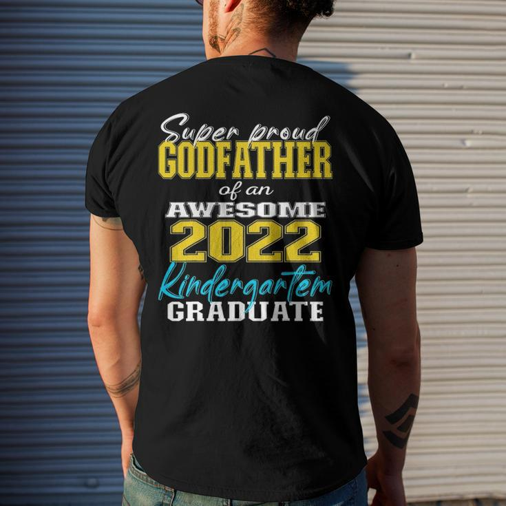 Proud Godfather Of Kindergarten Graduate 2022 Graduation Men's Back Print T-shirt Gifts for Him