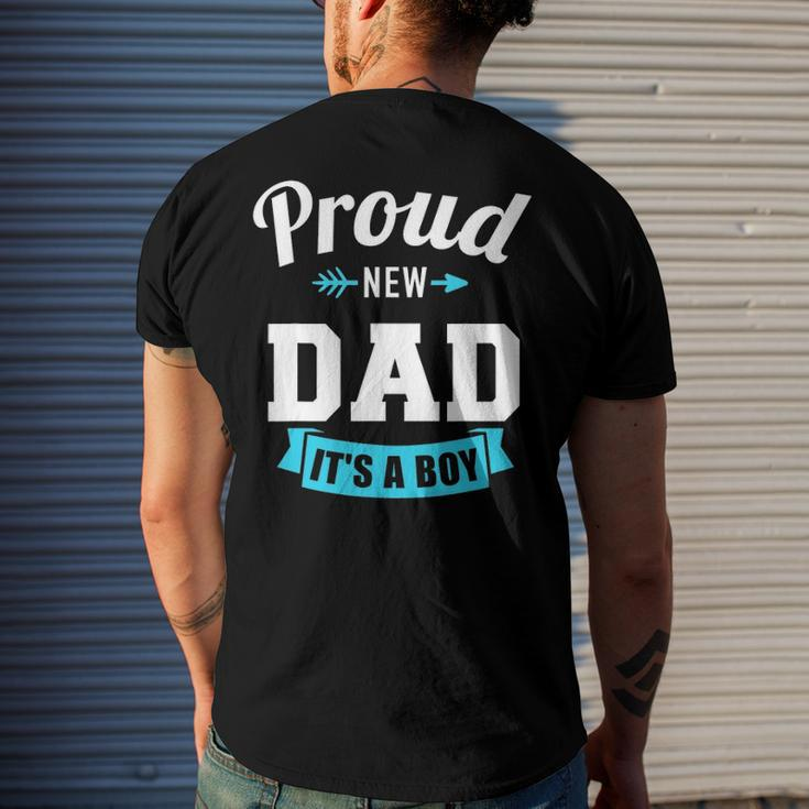 Proud New Dad Its A Boy Gender Reveal Party Men's Back Print T-shirt Gifts for Him