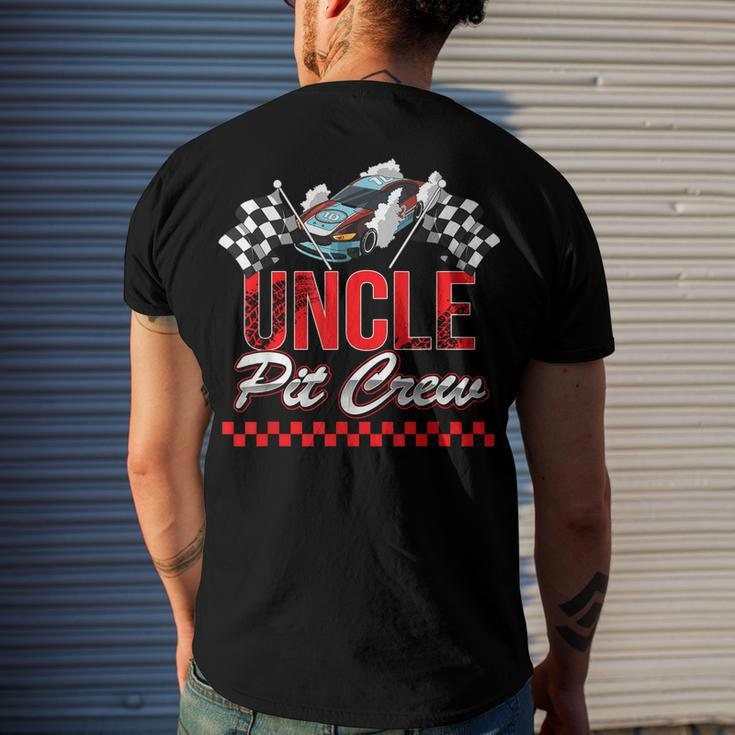 Race Car Birthday Party Racing Family Uncle Pit Crew Men's T-shirt Back Print Gifts for Him