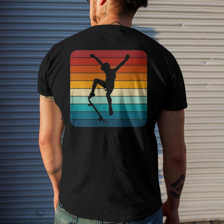 Retro Skater Vintage Skateboarder Skateboarding Lover Men's Back Print T-shirt Gifts for Him