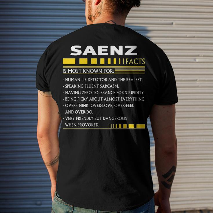 Saenz Name Saenz Facts Men's T-Shirt Back Print Gifts for Him