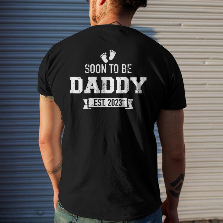 Mens Soon To Be Daddy 2023 Pregnancy Announcement Men's Back Print T-shirt Gifts for Him