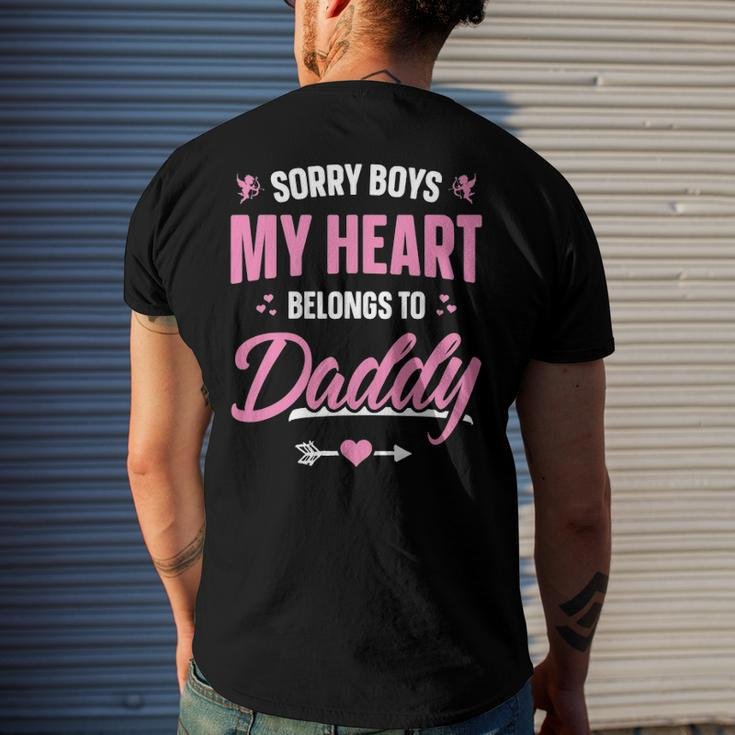Sorry Boys My Heart Belongs To Daddy Girls Valentine Men's Back Print T-shirt Gifts for Him