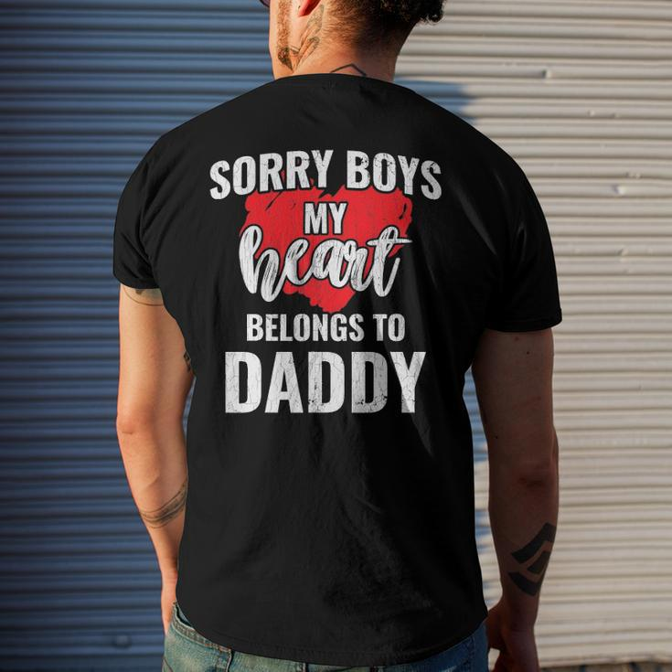 Sorry Boys My Heart Belongs To Daddy Kids Valentines Men's Back Print T-shirt Gifts for Him