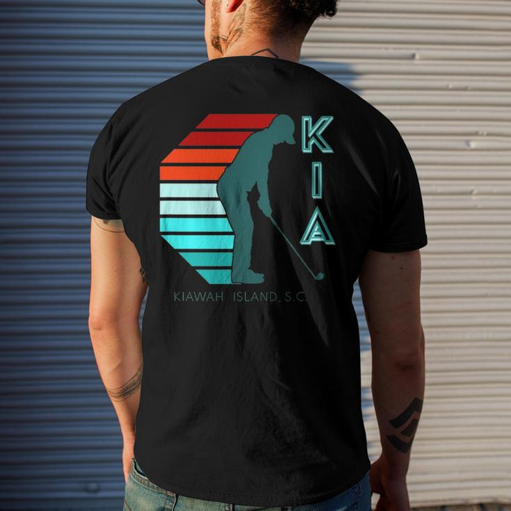 South Carolina Golfing Pro Retro Beach Kiawah Island Golf Men's Back Print T-shirt Gifts for Him