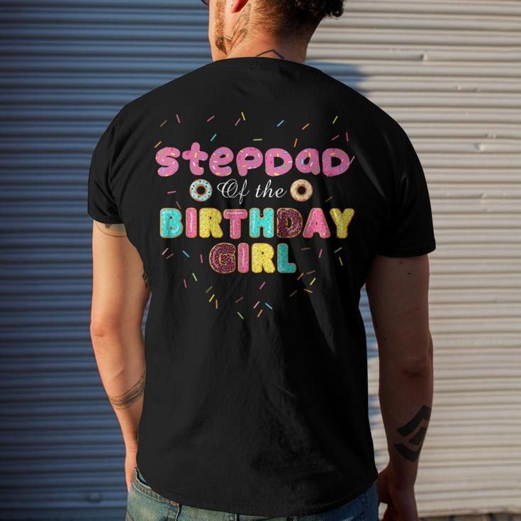 Stepdad Of The Birthday Girl Donut Birthday Men's T-shirt Back Print Gifts for Him