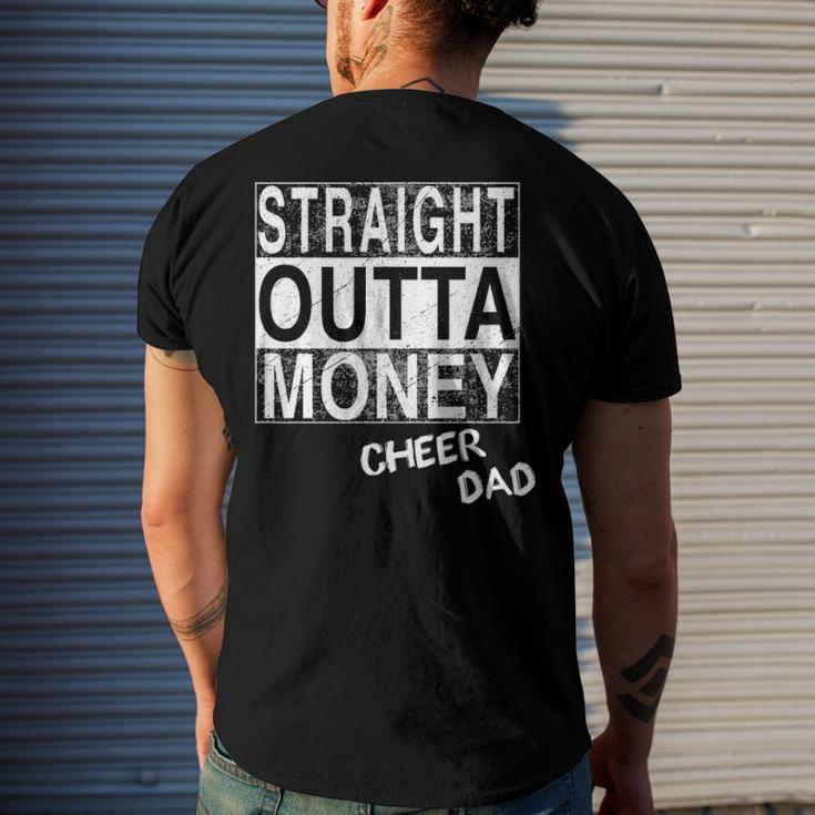 Straight Outta Money Cheer Dad Men's Back Print T-shirt Gifts for Him