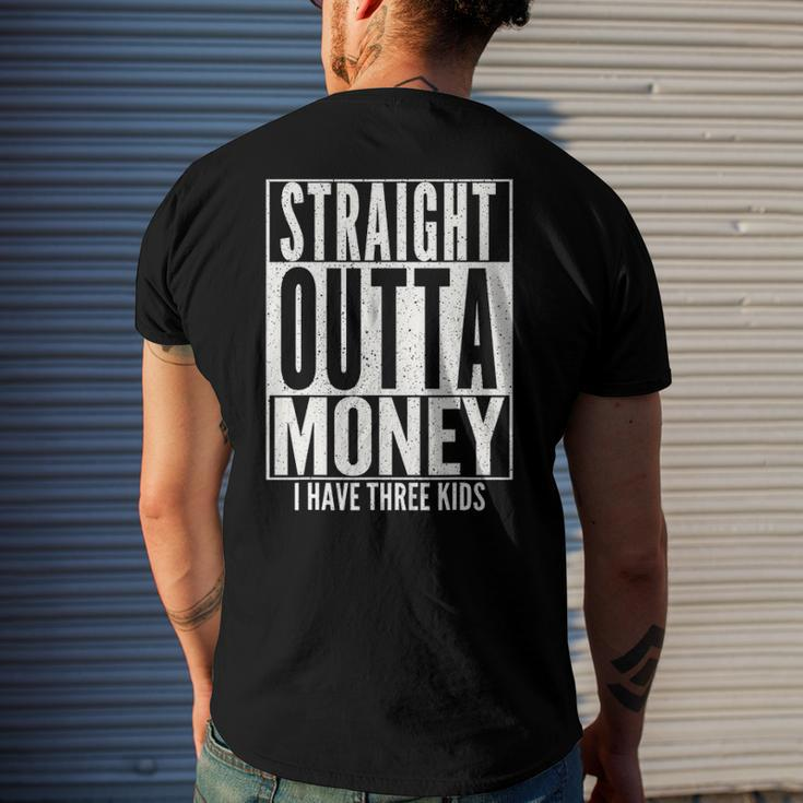Straight Outta Money Fathers Day Dad Mens Womens Men's Back Print T-shirt Gifts for Him