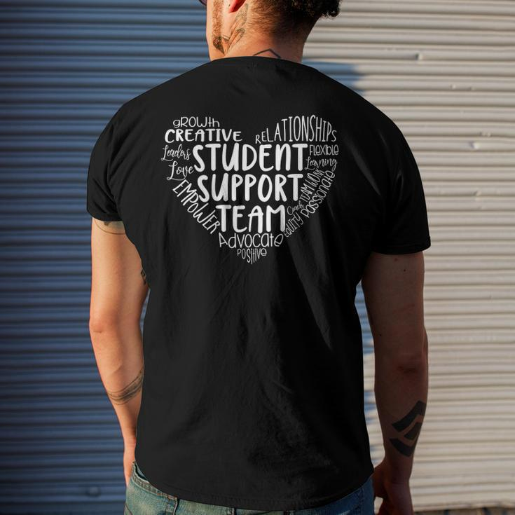 Student Support Team Counselor Social Worker Teacher Crew Men's Back Print T-shirt Gifts for Him