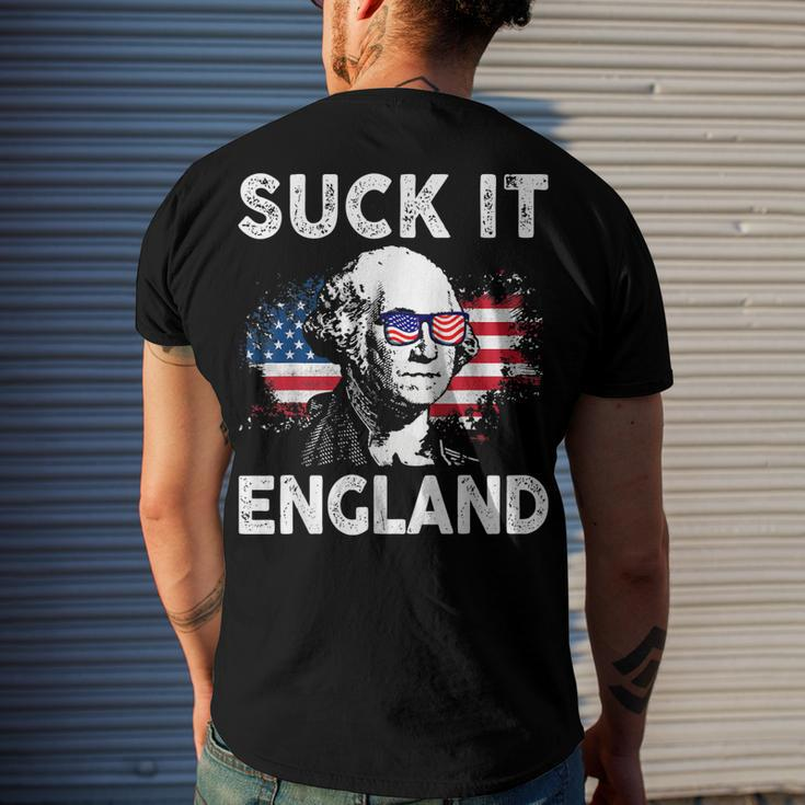 Suck It England 4Th Of July George Washington 1776 Men's T-shirt Back Print Gifts for Him