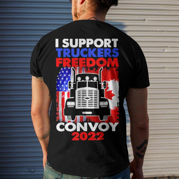 I Support Truckers Freedom Convoy 2022 V3 Men's T-shirt Back Print Gifts for Him
