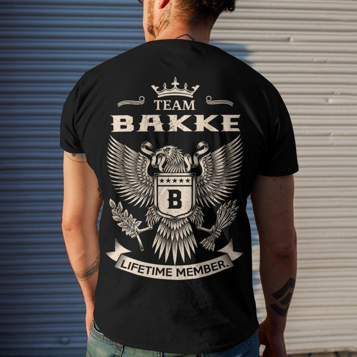 Team Bakke Lifetime Member V3 Men's Crewneck Short Sleeve Back Print T-shirt Gifts for Him