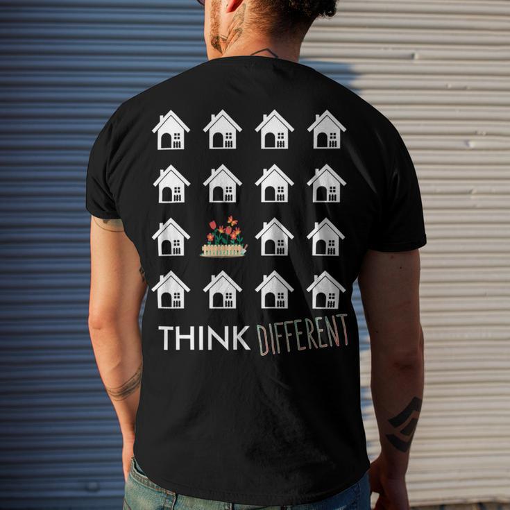 Think Different Build Gardens Not 559 Shirt Men's Crewneck Short Sleeve Back Print T-shirt Gifts for Him