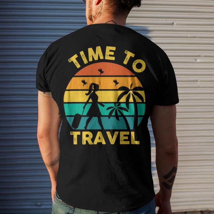 Time To Travel 807 Trending Shirt Men's Crewneck Short Sleeve Back Print T-shirt Gifts for Him