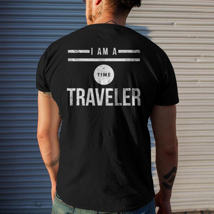 I Am A Time Traveler Men's Back Print T-shirt Gifts for Him