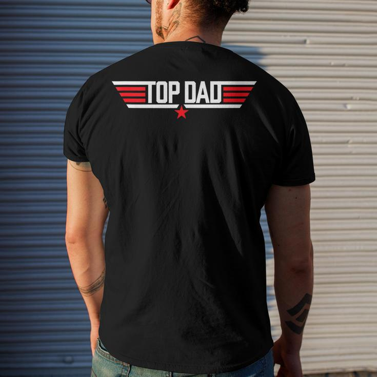 Top Dad 80S Father Air Humor Movie Gun Fathers Day Men's Back Print T-shirt Gifts for Him