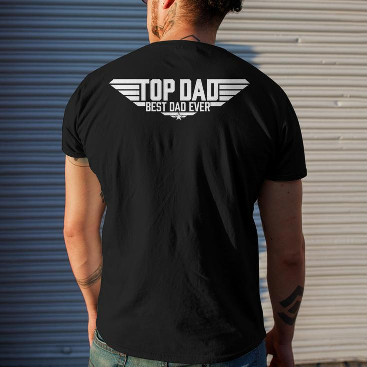 Top Dad Best Dad Ever Top Movie Gun Fathers Day Birthday Men's T-shirt Back Print Gifts for Him