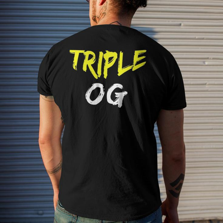 Triple Og Popular Hip Hop Urban Quote Original Gangster Men's Back Print T-shirt Gifts for Him