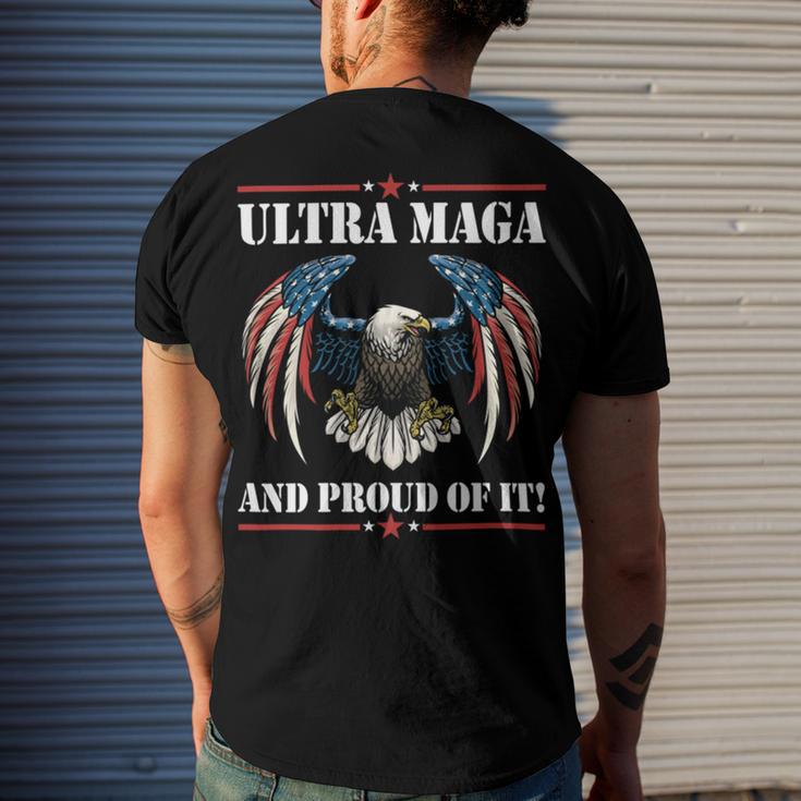 Ultra Maga Eagle Vintage Men's Crewneck Short Sleeve Back Print T-shirt Gifts for Him