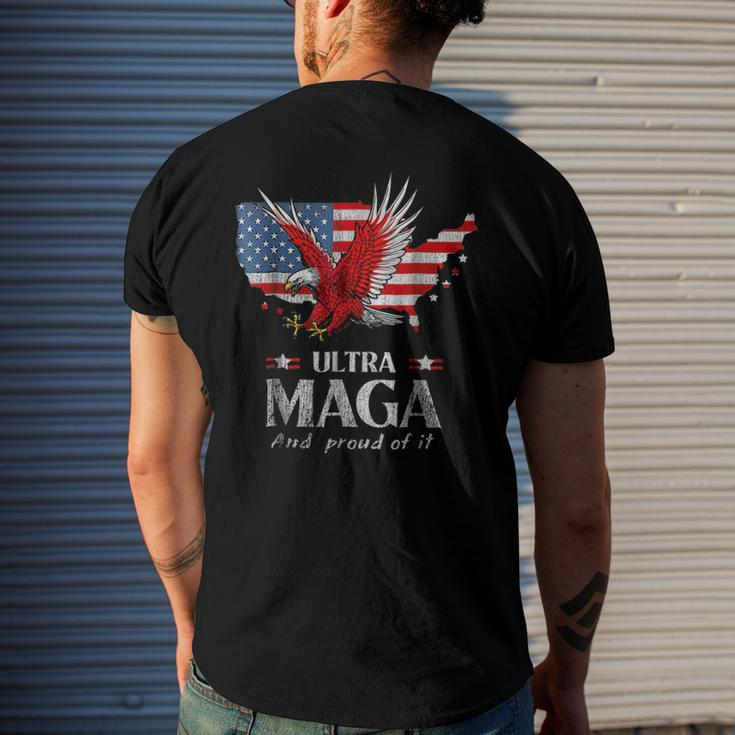 Ultra Maga And Proud Of It - The Great Maga King Trump Supporter Men's Back Print T-shirt Gifts for Him