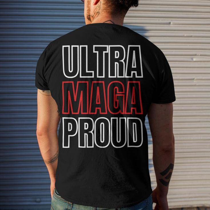 Ultra Maga Proud Patriotic Tshirt V2 Men's Crewneck Short Sleeve Back Print T-shirt Gifts for Him