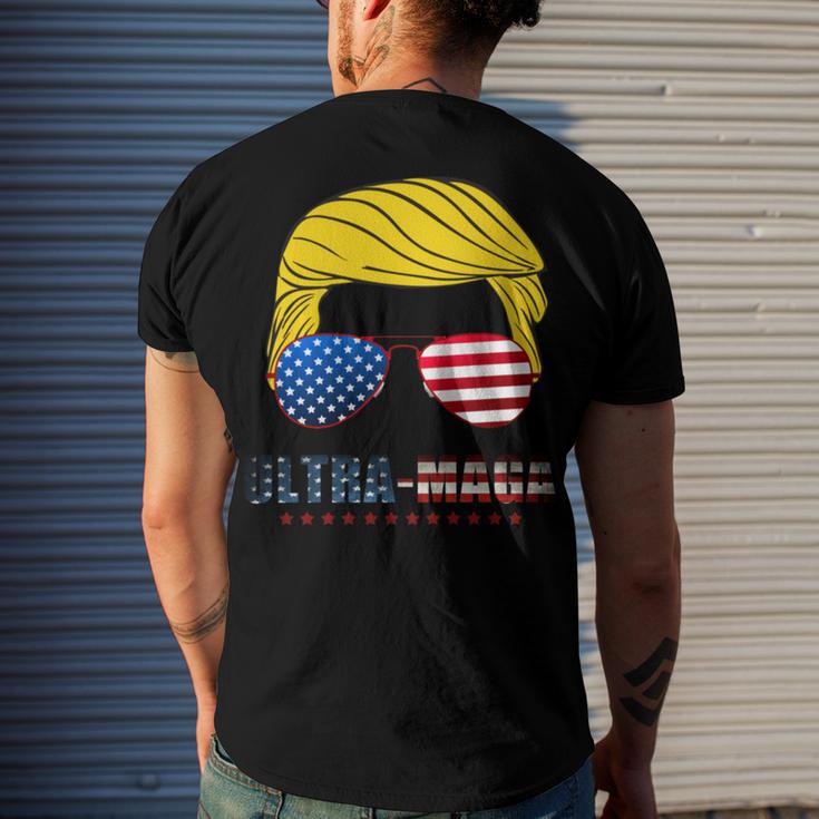 Ultra Maga Usa Maga Make America Great Again Men's Crewneck Short Sleeve Back Print T-shirt Gifts for Him