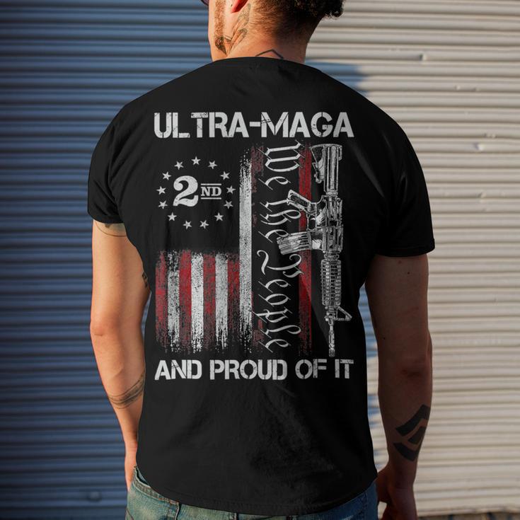 Ultra Maga We The People Proud Republican Usa Flag Men's Crewneck Short Sleeve Back Print T-shirt Gifts for Him