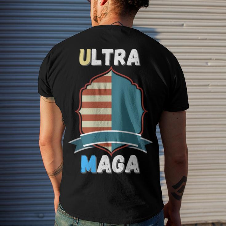 Ultra Mega Great Quote To Support Trump Men's Crewneck Short Sleeve Back Print T-shirt Gifts for Him