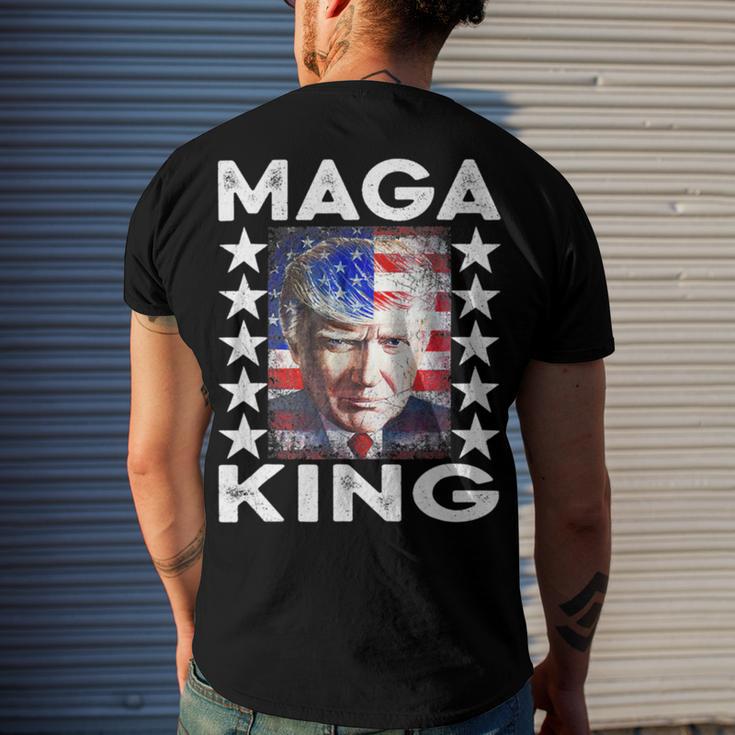 Ultra Mega King Trump Vintage American Us Flag Anti Biden Men's Crewneck Short Sleeve Back Print T-shirt Gifts for Him