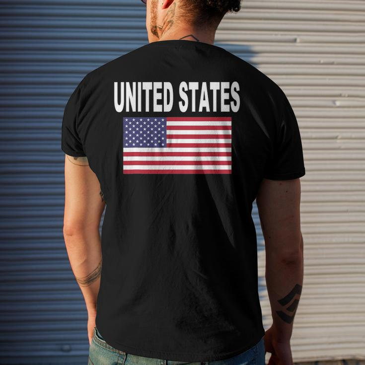 United States Flag Cool Usa American Flags Top Tee Men's Back Print T-shirt Gifts for Him