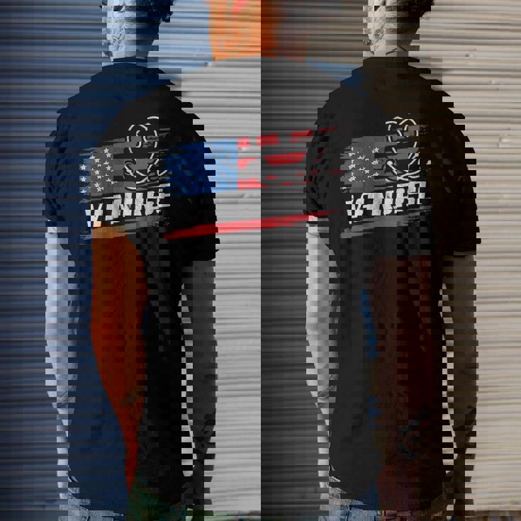 Womens Va Nurse Usa American Flag Stethoscope 4Th Of July Patriotic V-Neck Men's Back Print T-shirt Gifts for Him Womens Va Nurse Usa American Flag Stethoscope 4Th Of July Patriotic V-Neck Men's Back Print T-shirt Gifts for Him