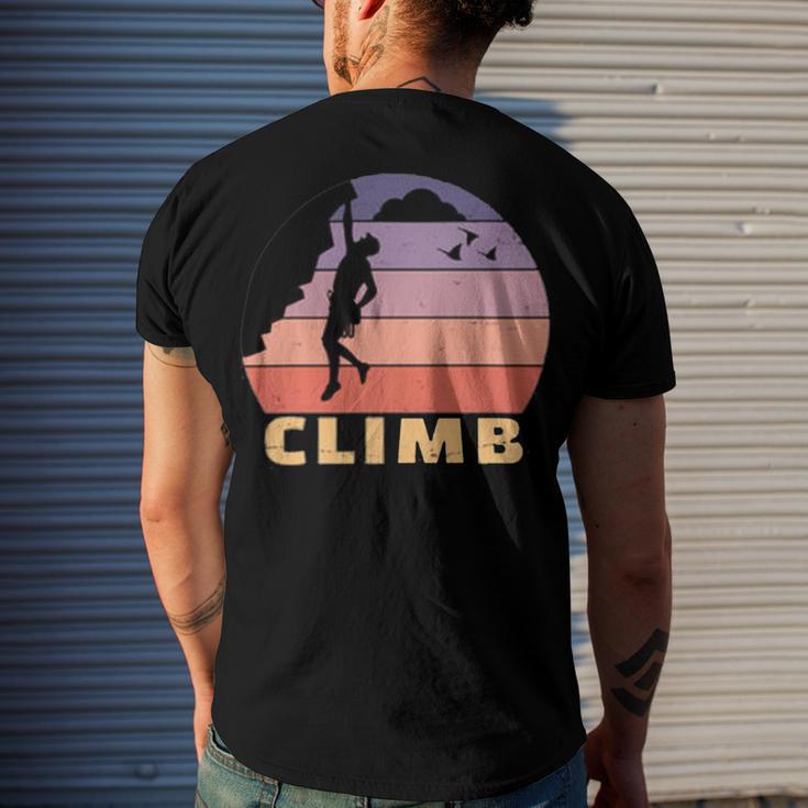 Vintage Retro Rock Climber 174 Shirt Men's Crewneck Short Sleeve Back Print T-shirt Gifts for Him