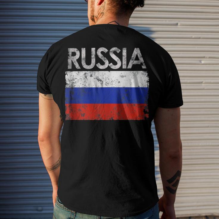 Vintage Russia Russian Flag Pride 500 Trending Shirt Men's Crewneck Short Sleeve Back Print T-shirt Gifts for Him