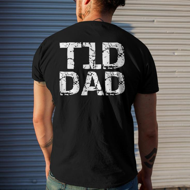 Vintage Type 1 Diabetes Dad For Fathers Cool T1d Dad Men's Back Print T-shirt Gifts for Him