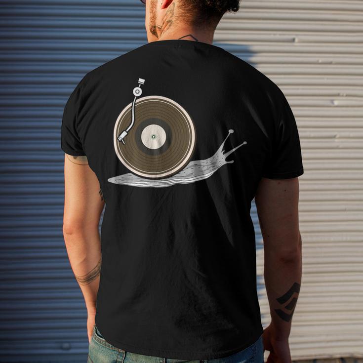 Vinyl Snail Vinyl Records Dj Vinyl Slug Lp Collector 155 Trending Shirt Men's Crewneck Short Sleeve Back Print T-shirt Gifts for Him