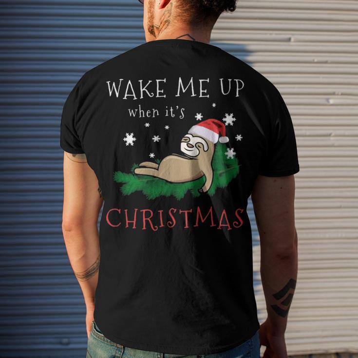 Wake Me Up When Its Christmas 820 Shirt Men's Crewneck Short Sleeve Back Print T-shirt Gifts for Him