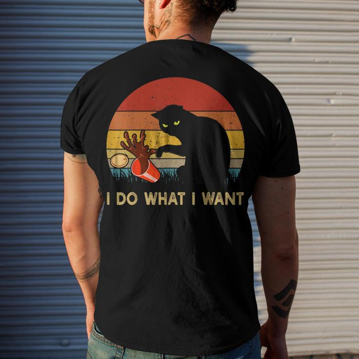 I Do What I Want Black Cat For Women Men Vintage Men's Back Print T-shirt Gifts for Him