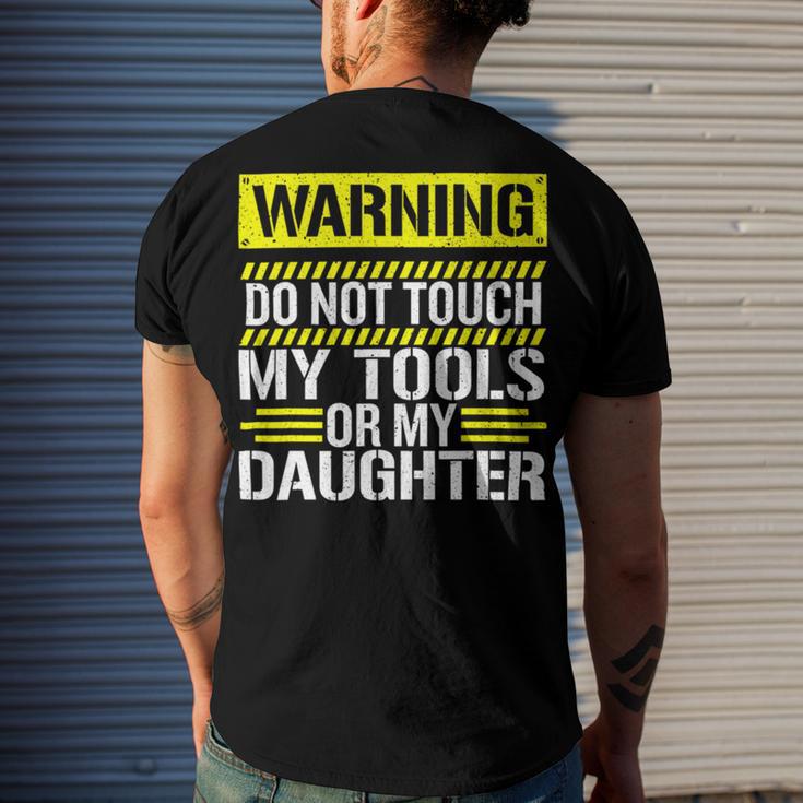 Warning Do Not Touch My Tools 196 Shirt Men's Crewneck Short Sleeve Back Print T-shirt Gifts for Him