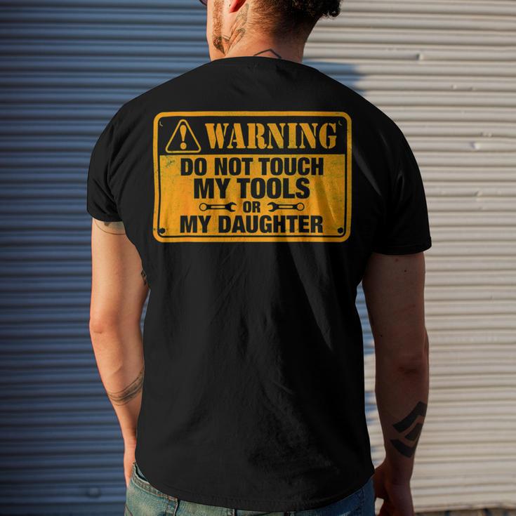 Warning Do Not Touch My Tools 198 Shirt Men's Crewneck Short Sleeve Back Print T-shirt Gifts for Him