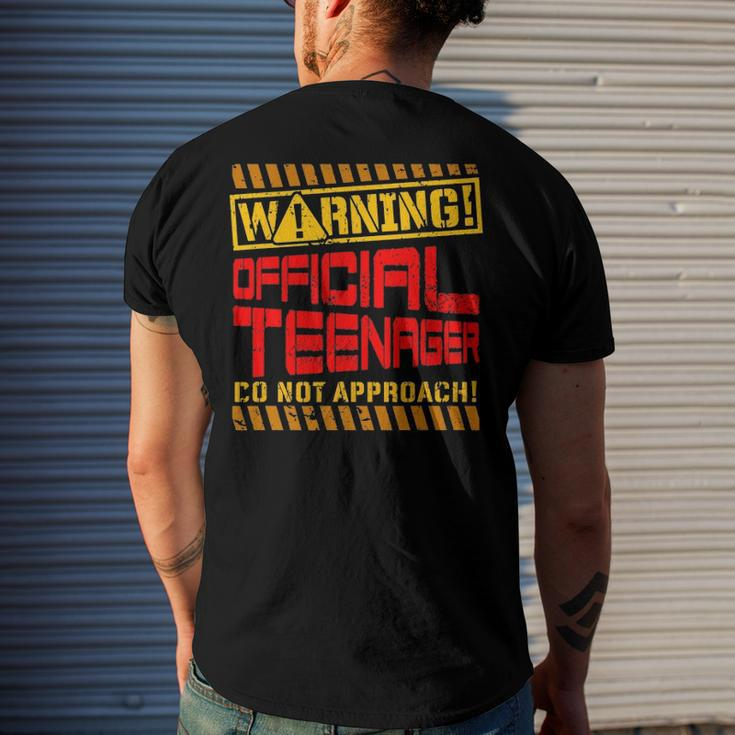 Warning Official Teenager Do Not Approach 13Th Birthday Men's Back Print T-shirt Gifts for Him