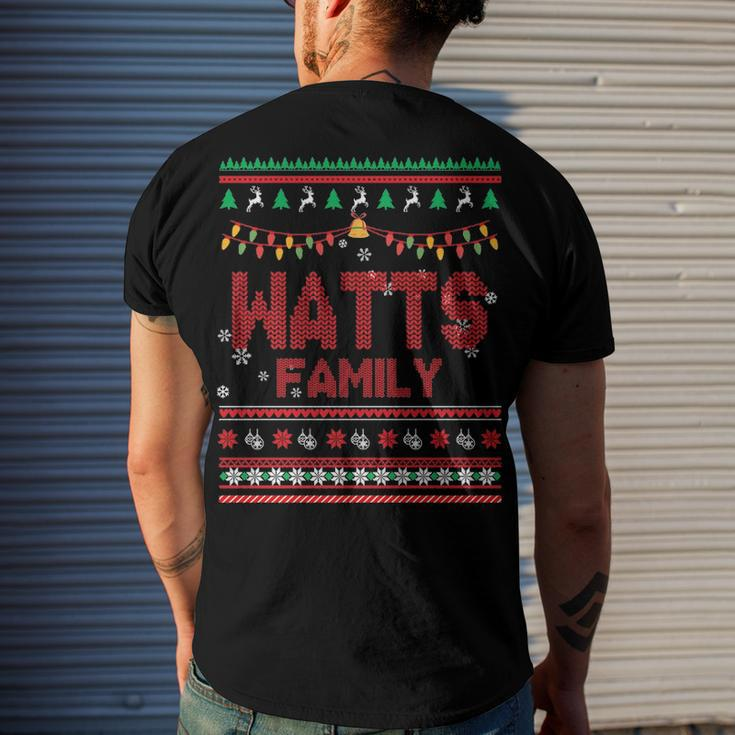 Watts Name Watts Family Men's T-Shirt Back Print Gifts for Him