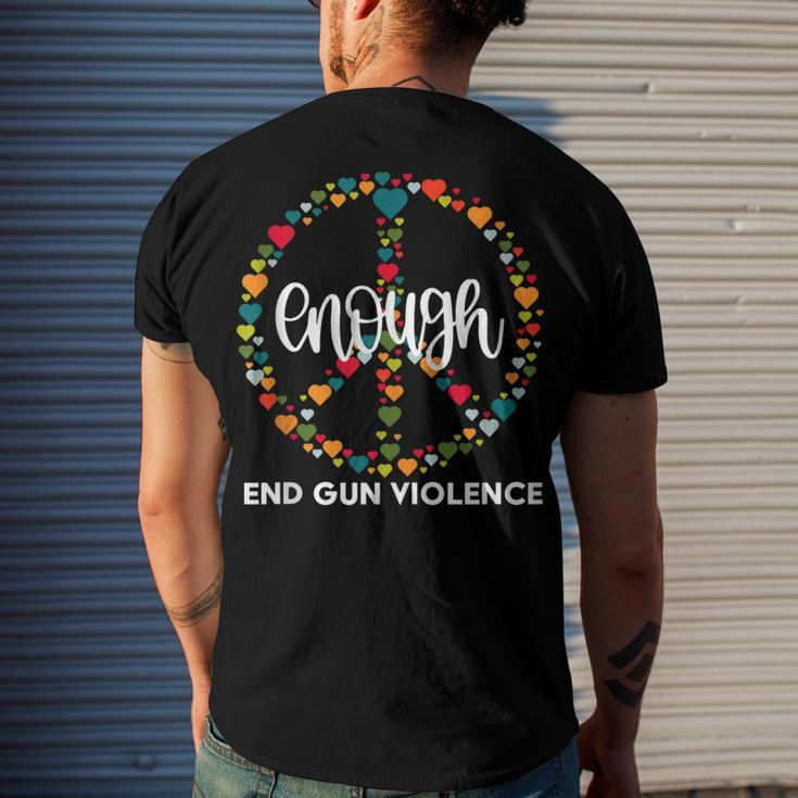 Wear Orange Peace Sign Enough End Gun Violence V2 Men's Back Print T-shirt Gifts for Him