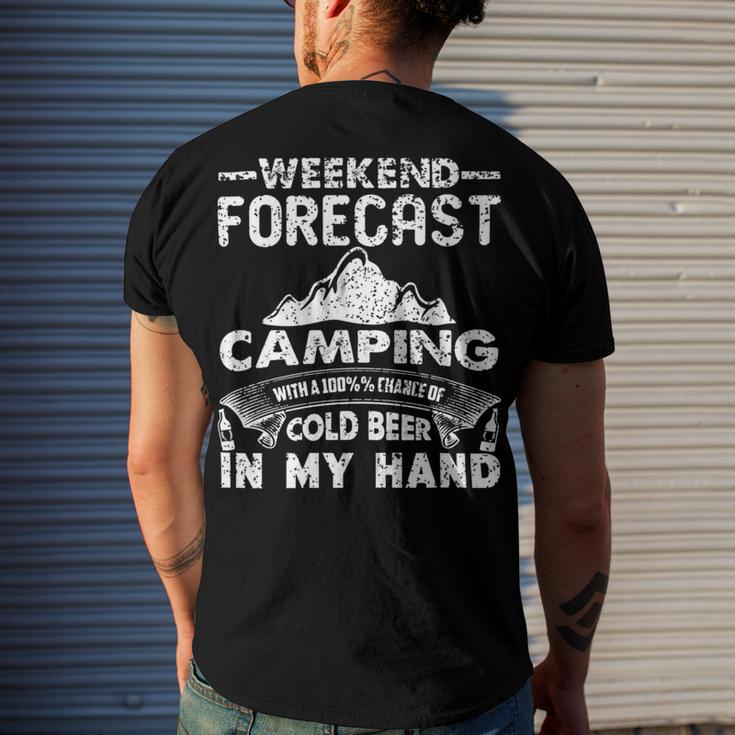 Weekend Forecast Camping 716 Trending Shirt Men's Crewneck Short Sleeve Back Print T-shirt Gifts for Him