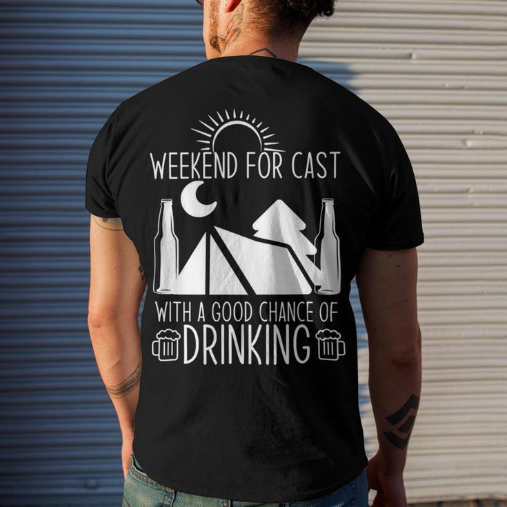 Weekend Forecast Camping With A Good 17 Shirt Men's Crewneck Short Sleeve Back Print T-shirt Gifts for Him