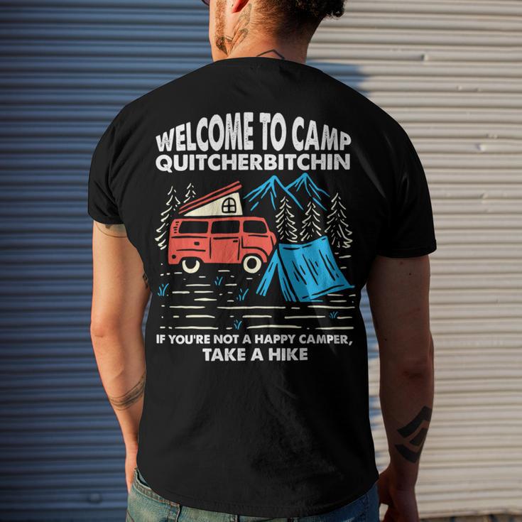 Welcome To Camp Quitcherbitchin Funny 7 Shirt Men's Crewneck Short Sleeve Back Print T-shirt Gifts for Him