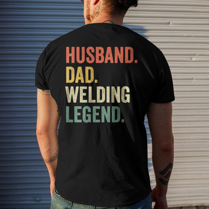 Mens Welder Husband Dad Welding Legend Vintage Men's Back Print T-shirt Gifts for Him