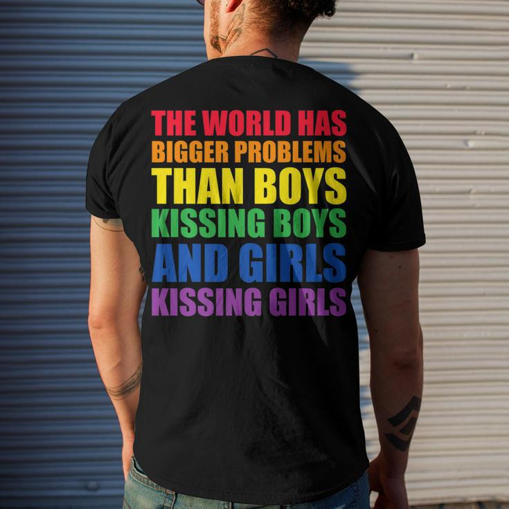 The World Has Bigger Problems Lgbt-Q Pride Gay Proud Ally Men's T-shirt Back Print Gifts for Him