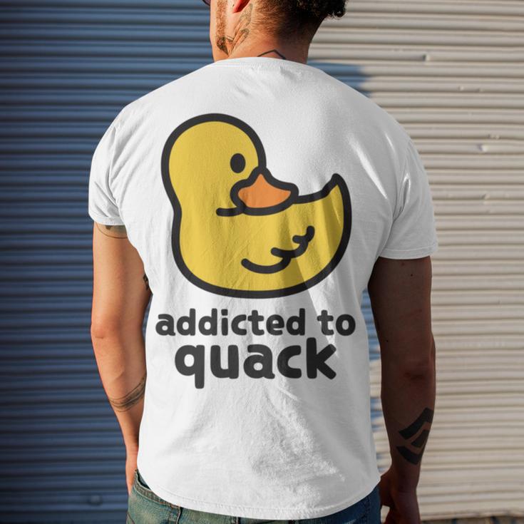 Addicted To Quack Men's Crewneck Short Sleeve Back Print T-shirt Gifts for Him